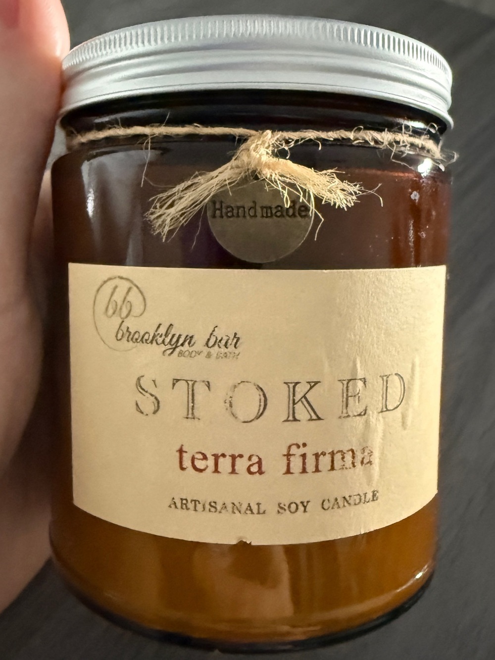 Brooklyn bar body & bath soy apothecary candle Stoked Terra firma NEW